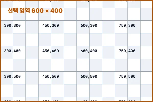 선택 영역을 600 곱하기 400 픽셀로 저장한 WebP 결과